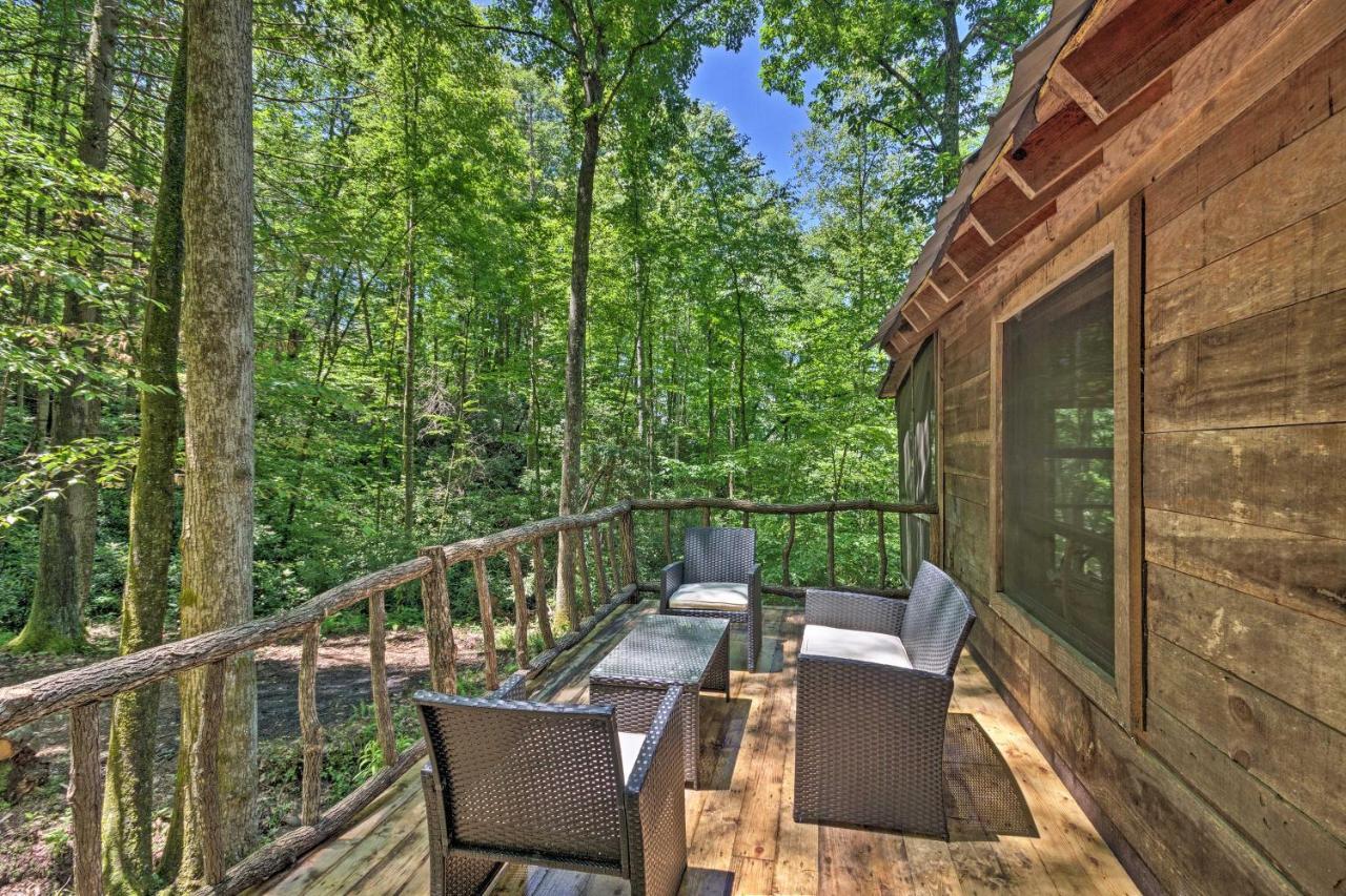 Creekside Cabin With Deck In Pisgah Forest! Barnardsville Bagian luar foto