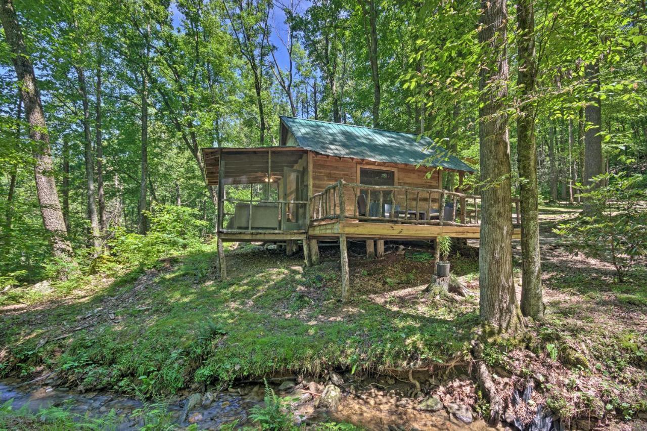 Creekside Cabin With Deck In Pisgah Forest! Barnardsville Bagian luar foto