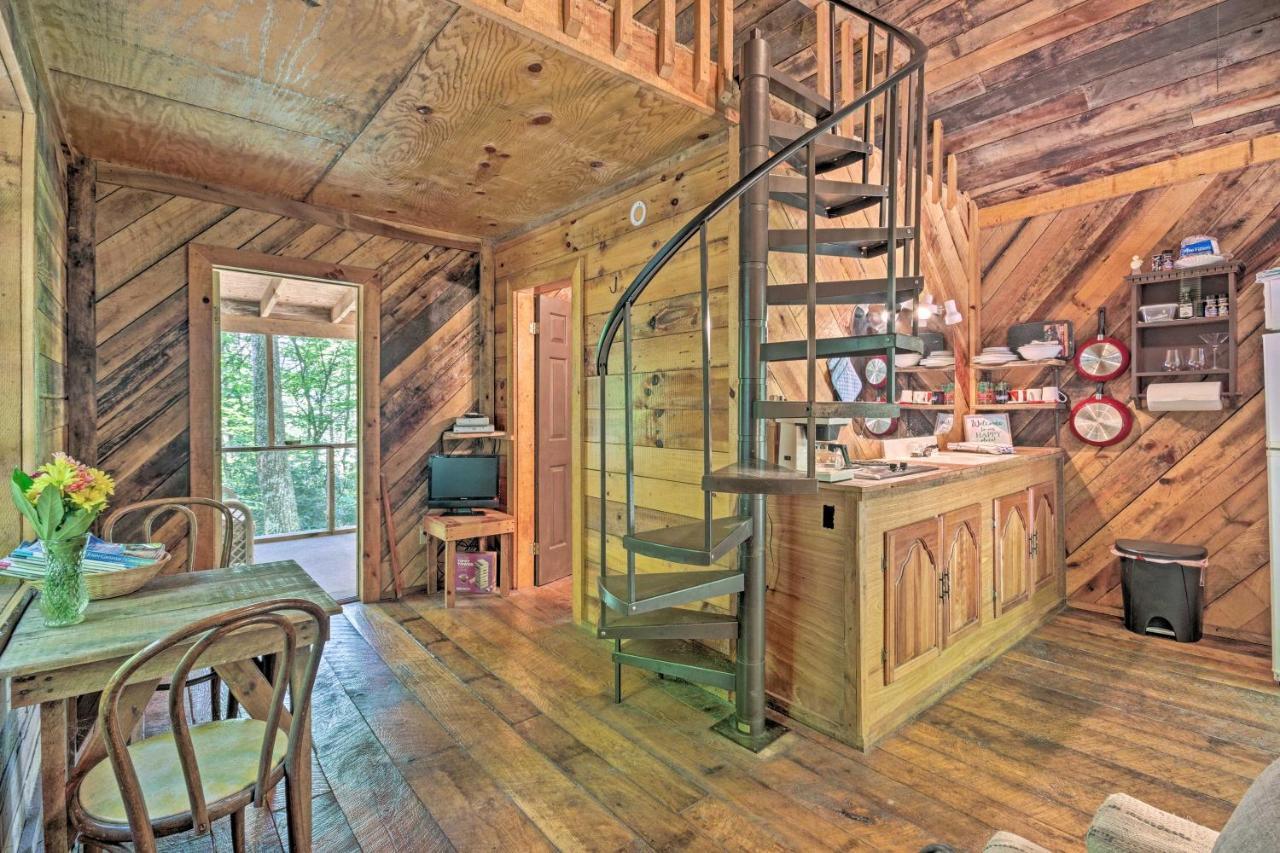 Creekside Cabin With Deck In Pisgah Forest! Barnardsville Bagian luar foto