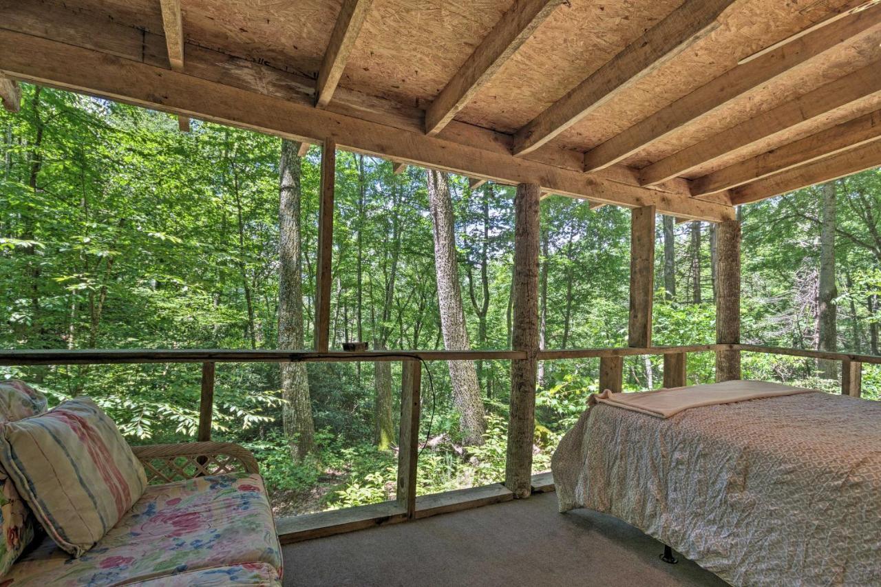 Creekside Cabin With Deck In Pisgah Forest! Barnardsville Bagian luar foto