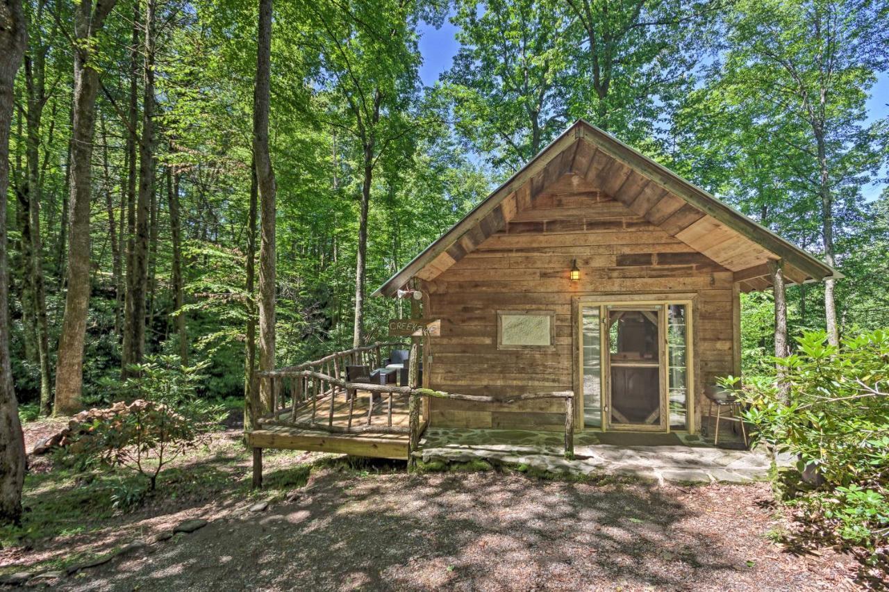 Creekside Cabin With Deck In Pisgah Forest! Barnardsville Bagian luar foto